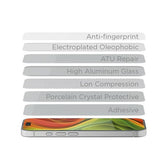 iPhone 15 Pro Mobile Origin EasyGlass Beskyttelsesglass - 2 stk - Gjennomsiktig / Svart Kant