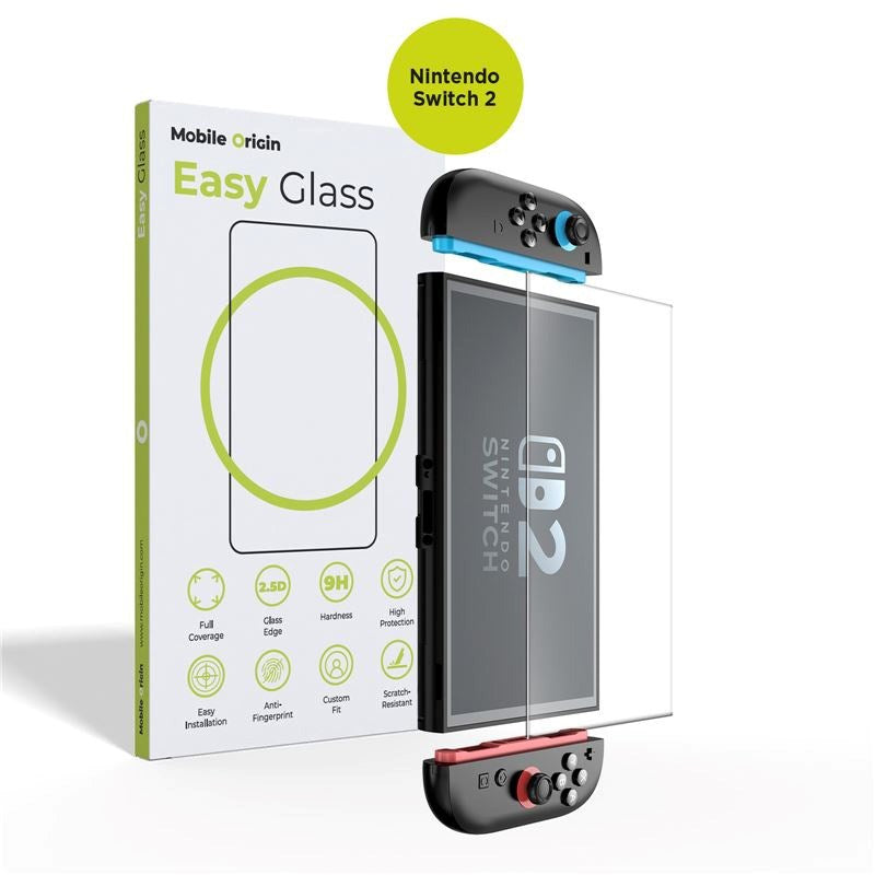 Nintendo Switch 2 Mobile Origin EasyGlass Skjermbeskytter - Gjennomsiktig