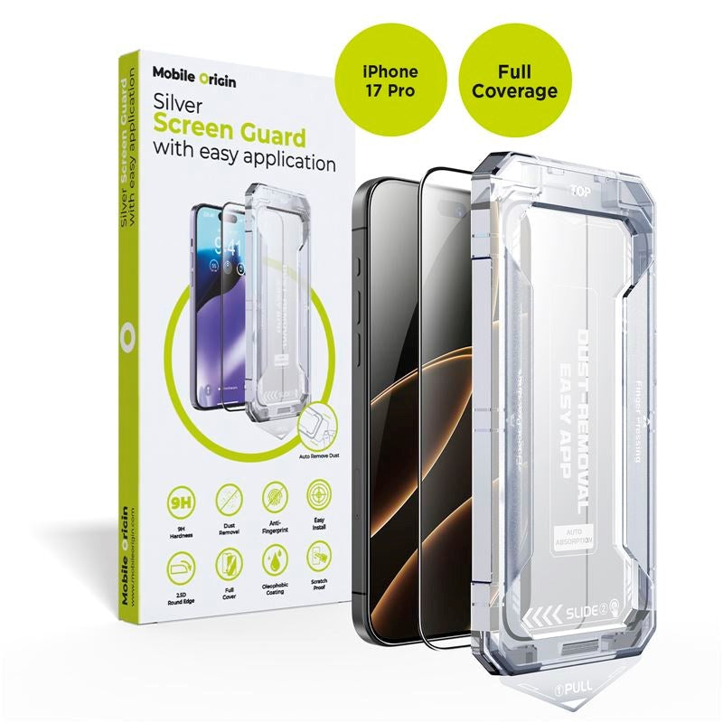 iPhone 17 Pro Mobile Origin Screen Guard Skjermbeskytterglass med Easy Applicator - Gjennomsiktig