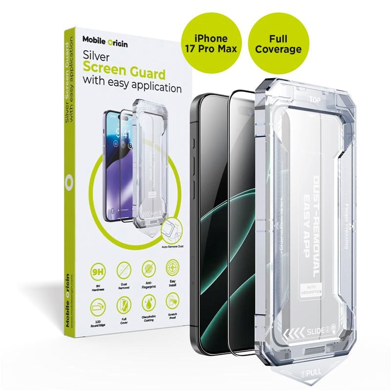 iPhone 17 Pro Max Mobile Origin Screen Guard Skjermbeskytterglass med Easy Applicator - Gjennomsiktig