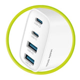 Mobile Origin GaN 40W Vegglader m. 2 x USB-A & 2 x USB-C - Hvit