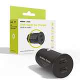 Mobile Origin 30W Biloplader m. 2 x USB-C – Svart