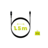Mobile Origin 100W USB-C til USB-C Kabel med Skjerm - 1,5 m - Svart