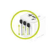 Mobile Origin 30W Universell Reiseadapter EU/UK/US/AUS – Hvit