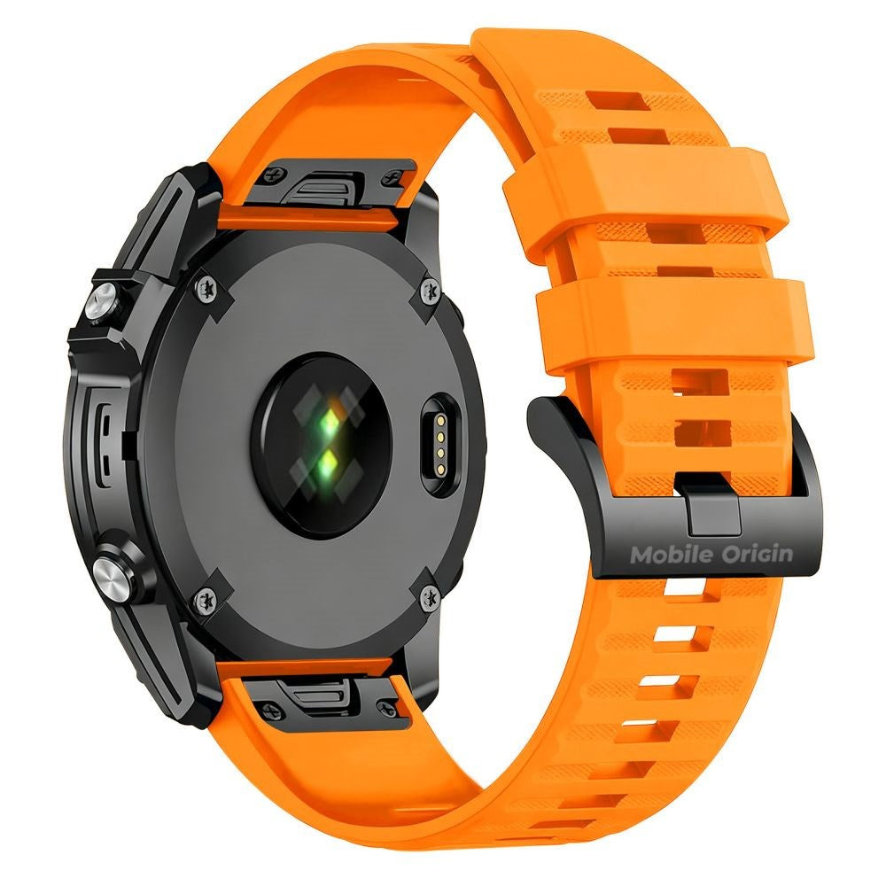 Mobile Origin Universal Garmin Stropp (22 mm QuickFit) – Silikon – Oransje