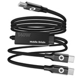 Mobile Origin CB10 140W Dobbel USB-C til USB-C Kabel - 1.2m - Svart