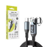 Mobile Origin 240W Display 540° Roterbar USB-C til USB-C Kabel - 1m - Svart