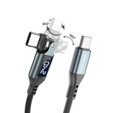 Mobile Origin 240W Display 540° Roterbar USB-C til USB-C Kabel - 1m - Svart