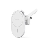 Epico Magnetisk Mobiltelefonholder for Bil m. 15W Trådløs Lading og 18W Billader - MagSafe-Kompatibel - Hvit