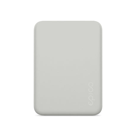 Epico 15W Trådløs Magnetisk Powerbank 4200 mAh med USB-C & Lightning-Kabel - MagSafe-Kompatibel - Grå