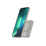 Epico 15W Trådløs Magnetisk Powerbank 4200 mAh med USB-C & Lightning-Kabel - MagSafe-Kompatibel - Grå