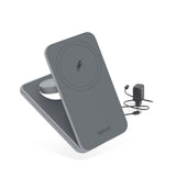 Epico Mag+ Lader Stativ - 3-i-1 Trådløs Lader - MagSafe Kompatibel - Space Grey