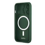 Spello iPhone 15 Durable Magnetic Deksel m. Cam Slider - MagSafe-Kompatibel - Grønn