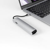 Epico 6-i-1 USB-C Adapter – Slankt Design med 8K Oppløsning - Sølv