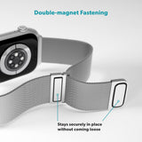 Apple Watch (38/40/SE/41/42mm) Epico Milanese+ (Plus) Rustfri Stål Rem - Silver