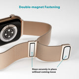 Apple Watch (42/44/SE/45/46/49mm) Epico Milanese+ (Plus) Rustfri Stål Rem - Gold