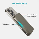 Epico 15W UltraPack EM51 Slim Alu Mag+ 5000 mAh Power Bank med USB-C - Qi2 / MagSafe Kompatibel - Titanium