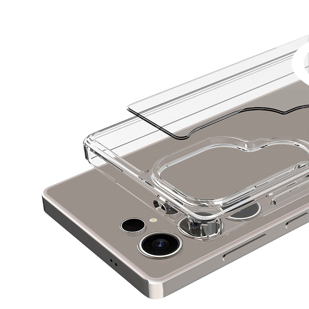 Samsung Galaxy S25 Ultra Spello Mag+ Clear Deksel - MagSafe Kompatibel - Gennemsigtig