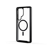Samsung Galaxy S25 Ultra Spello Mag+ Rugged Deksel - MagSafe Kompatibel - Gjennomsiktig / Svart