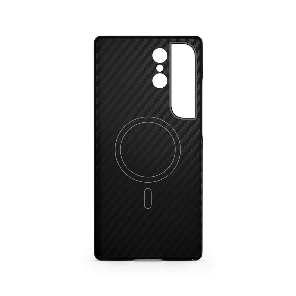 Samsung Galaxy S25 Ultra Spello Mag+ Carbon Deksel - MagSafe Kompatibel - Svart