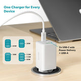 Epico UltraBoost GaN 65W Vegglader - 2x USB-C / 1x USB-A - Hvit