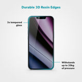iPhone 17e / 16e / 14 / 13 / 13 Pro Epico AntiBlue Glass 3D Skjermbeskyttelsesglass m. Installasjonsramme - Gjennomsiktig