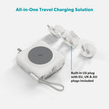Epico UltraPack Mag+ 3-i-1 Reise PowerBank 10.000 mAh - MagSafe Kompatibel - Hvit