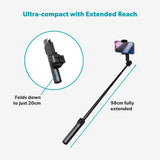 Epico 2-i-1 Tripod Mag+ Selfie Stick - Sammenleggbar - MagSafe Kompatibel - Svart
