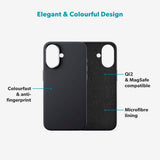 iPhone 17 Epico Silicone Pro Mag+ Deksel - MagSafe Kompatibel - Black