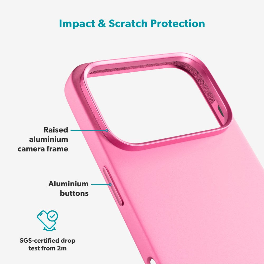 iPhone 17 Pro Epico Silicone Pro Mag+ Deksel - MagSafe Kompatibel - Hot Pink