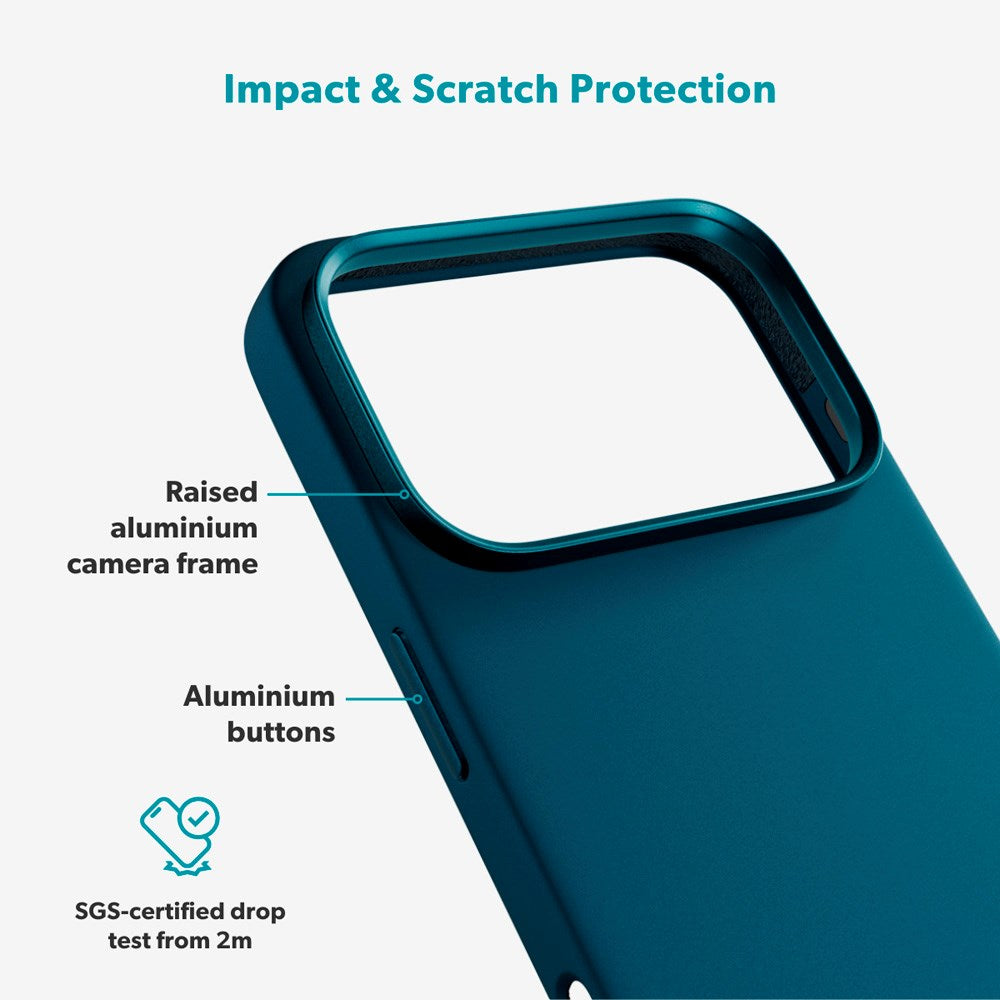 iPhone 17 Pro Max Epico Silicone Pro Mag+ Deksel - MagSafe Kompatibel - Petrol Blue