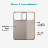 iPhone 17 Pro Epico Silicone Pro Mag+ Deksel - MagSafe Kompatibel - Titanium Beige