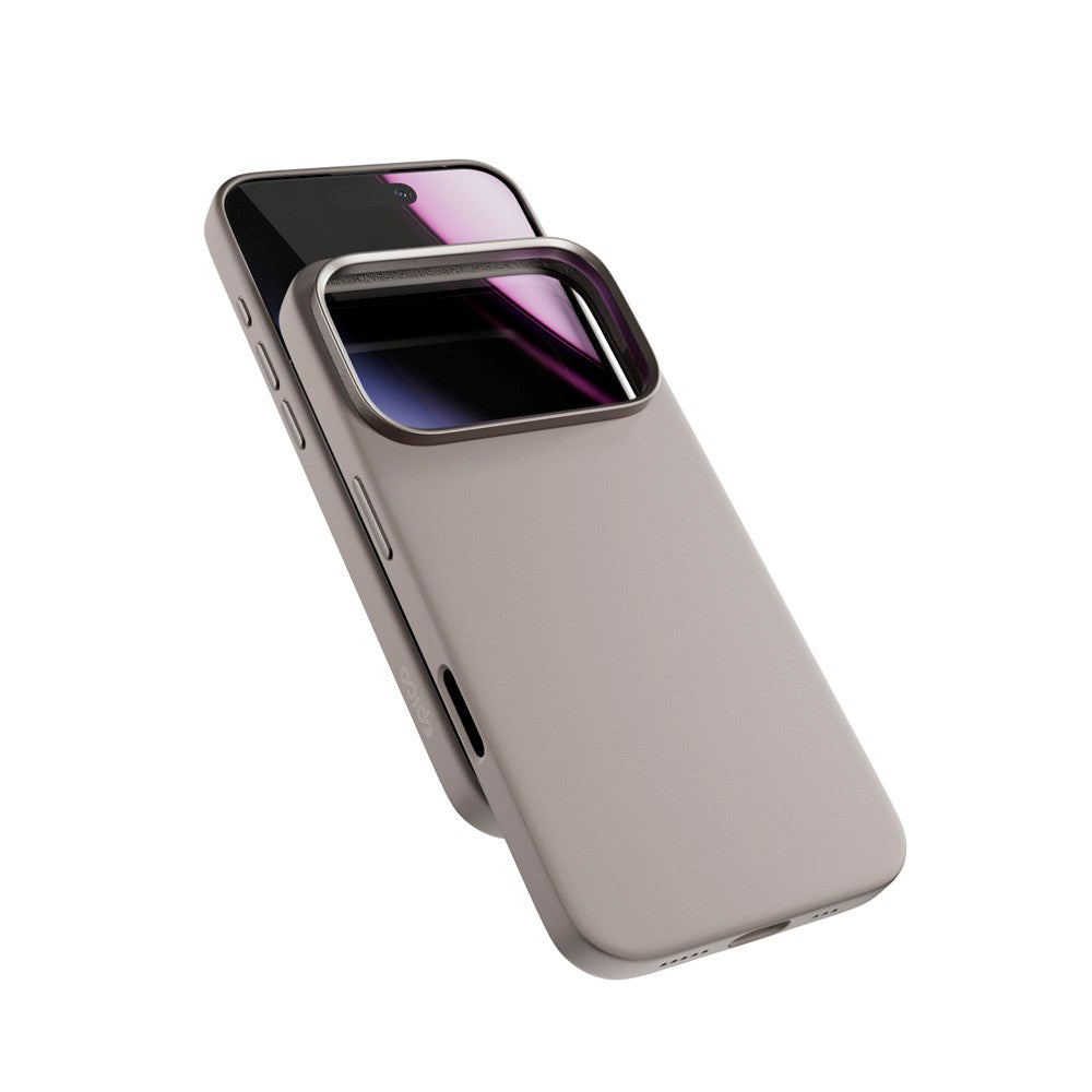 iPhone 17 Pro Epico Silicone Pro Mag+ Deksel - MagSafe Kompatibel - Titanium Beige