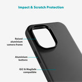iPhone 17 Epico Leather Pro Mag+ Deksel - MagSafe Kompatibel - Svart
