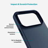 iPhone 17 Pro Max Epico Leather Pro Mag+ Deksel - MagSafe Kompatibel - Blå