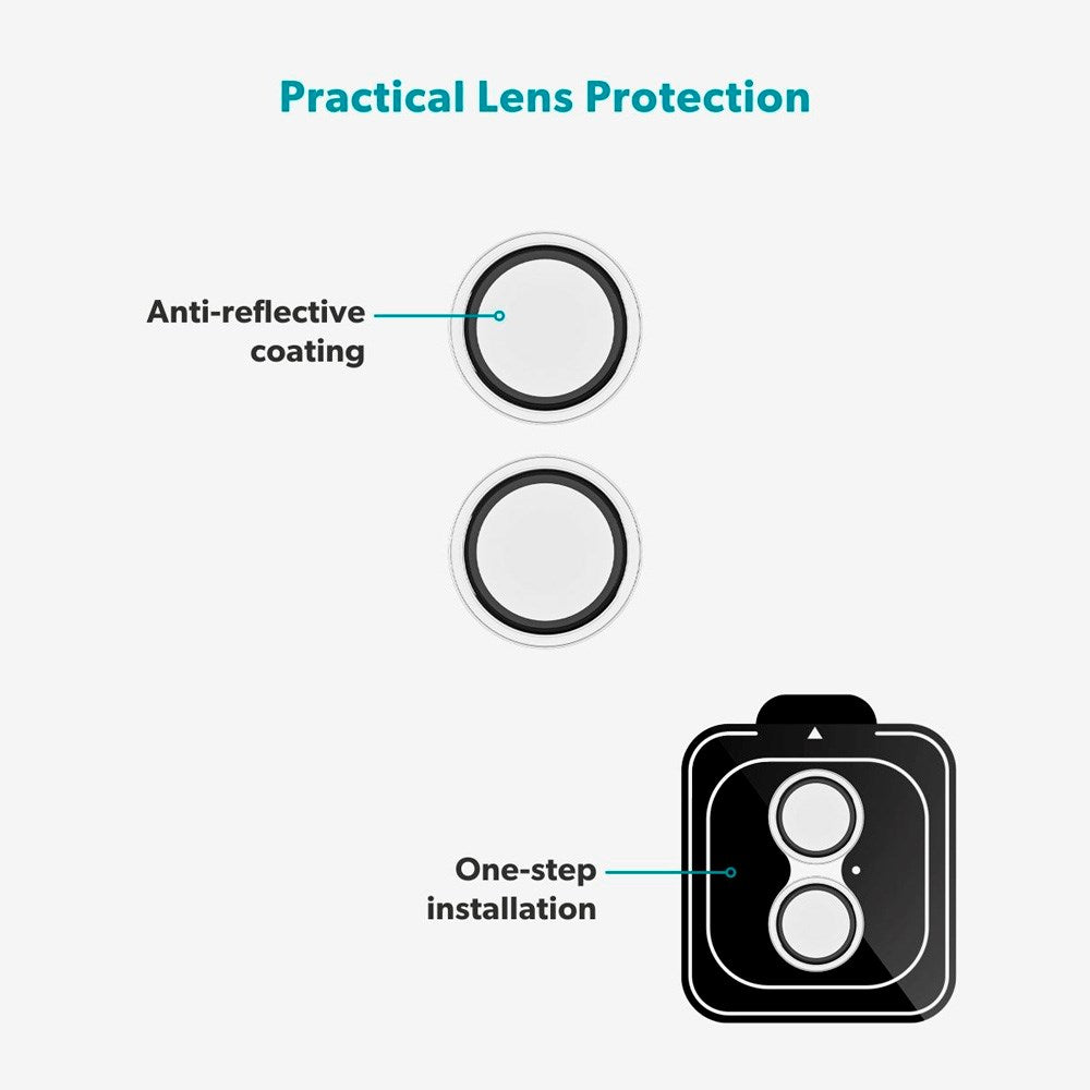 iPhone 17 Epico Glass Lens Kameralinsebeskyttelsesglass m. Monteringsramme - Gjennomsiktig
