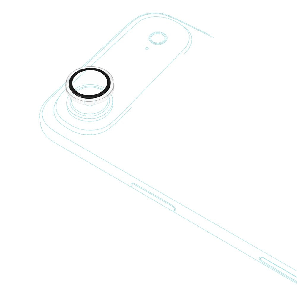 iPhone Air Epico Glass Lens Kameralinsebeskyttelsesglass m. Monteringsramme - Gjennomsiktig
