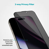 iPhone 17 Epico Privacy Glass 3D Skjermbeskyttelsesglass m. Monteringsramme - Gjennomsiktig