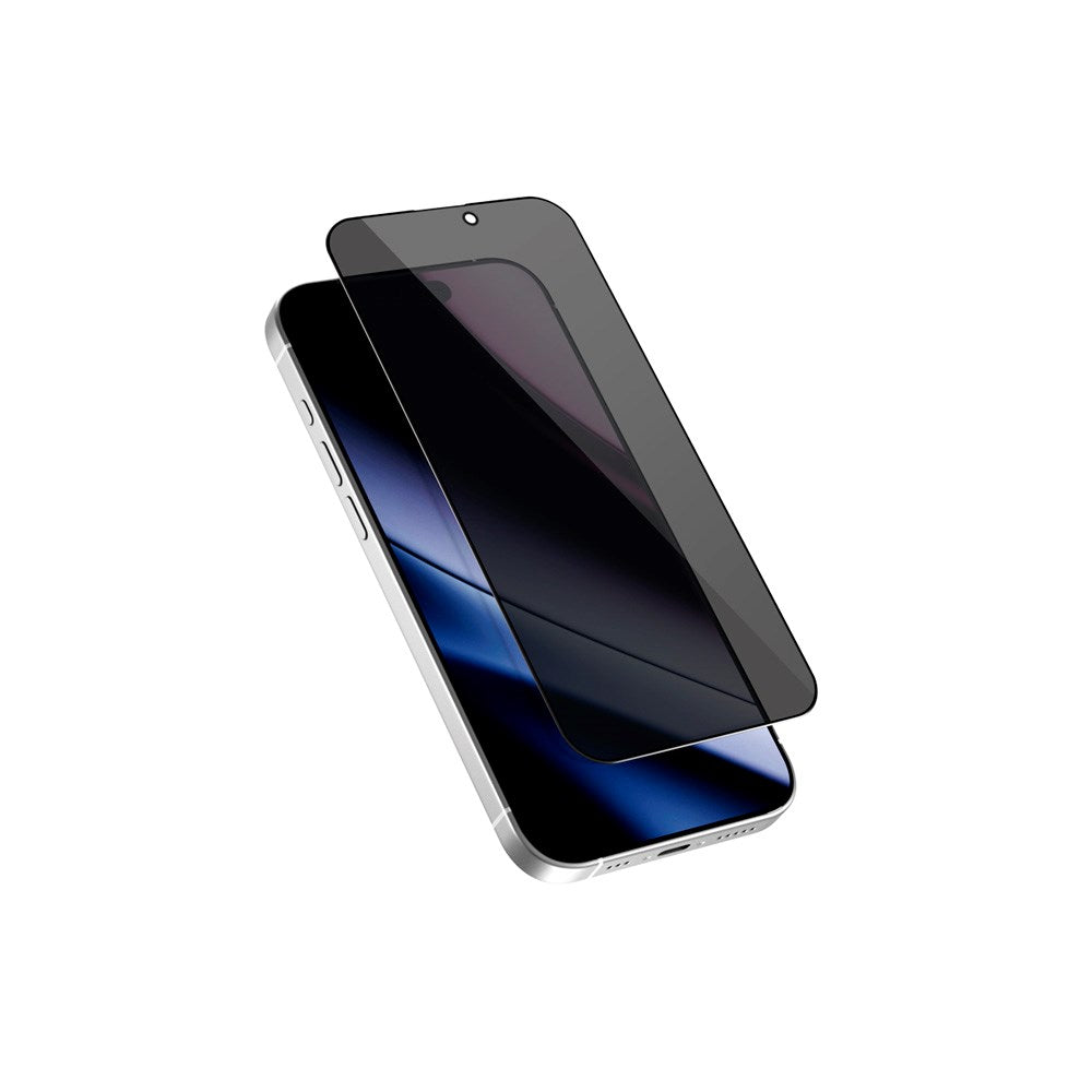 iPhone 17 Epico Privacy Glass 3D Skjermbeskyttelsesglass m. Monteringsramme - Gjennomsiktig