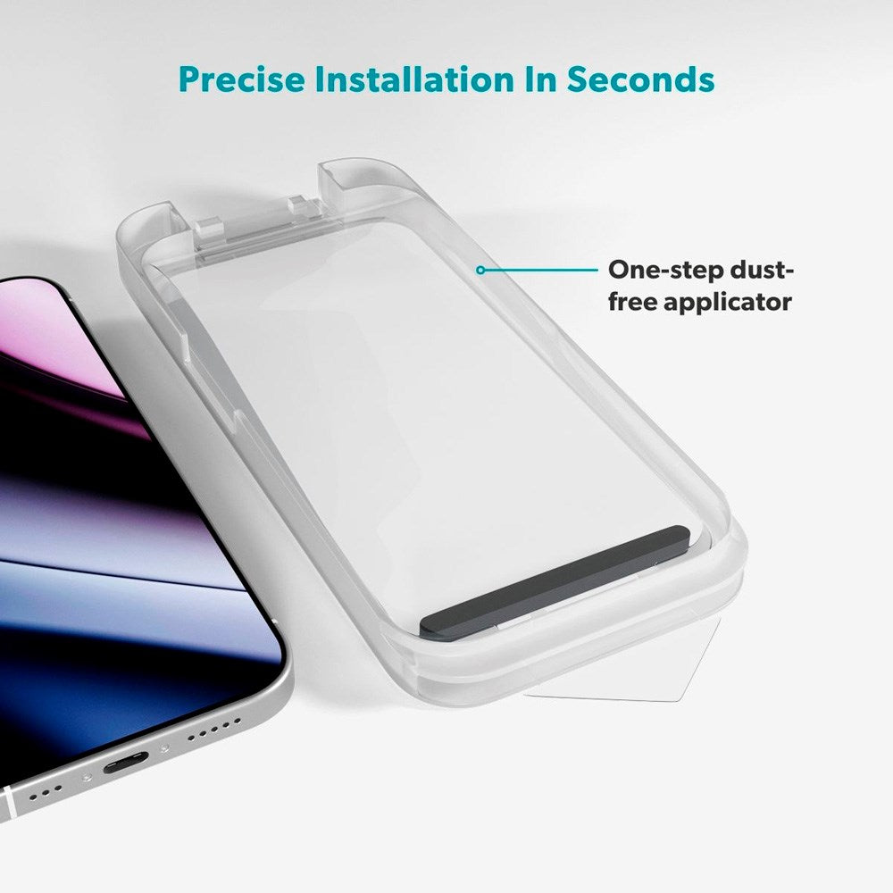 iPhone Air Epico Glass Protector Skjermbeskyttelsesglass m. Monteringsramme - Gjennomsiktig