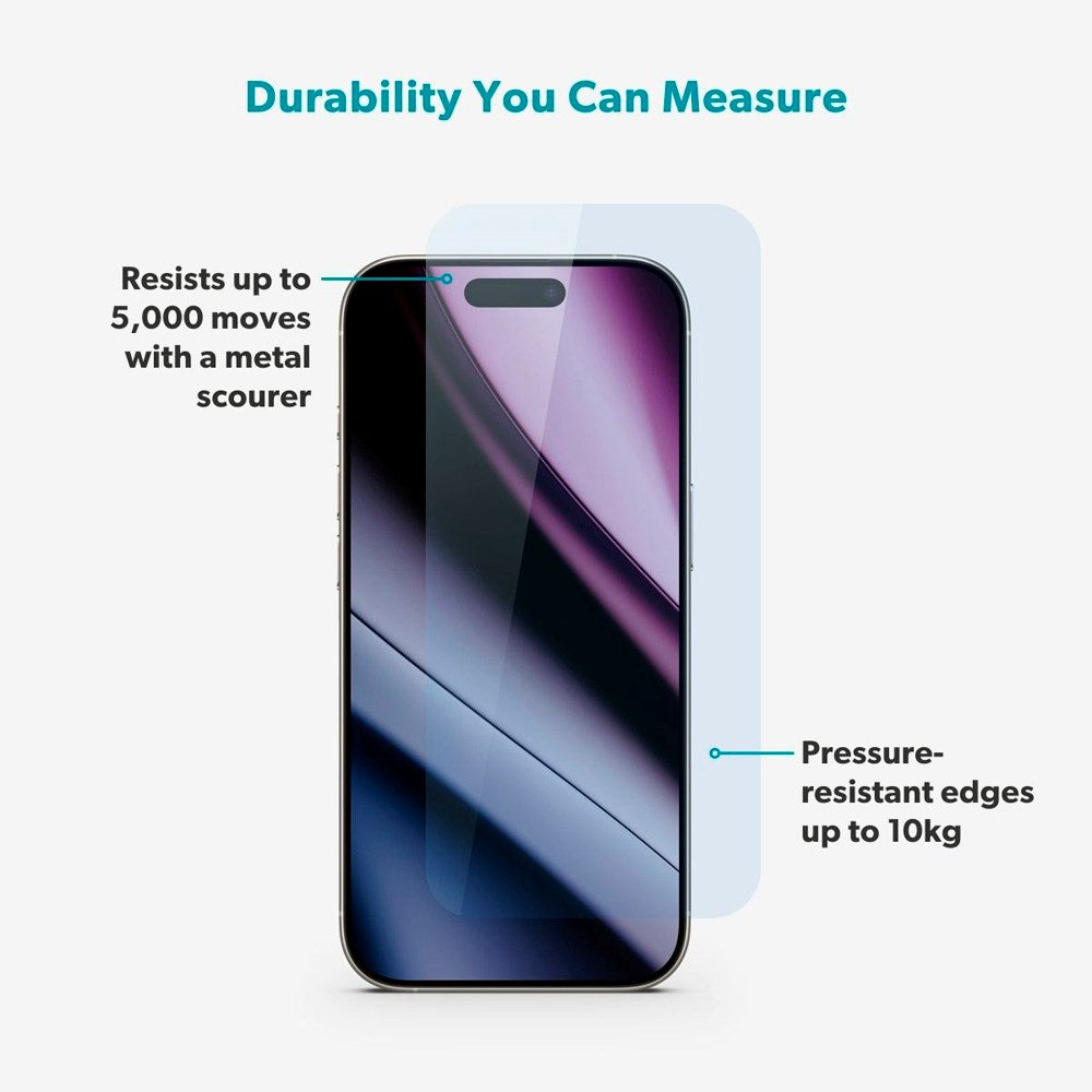 iPhone 17 Pro Max Epico Glass Protector Skjermbeskyttelsesglass m. Monteringsramme - Gjennomsiktig