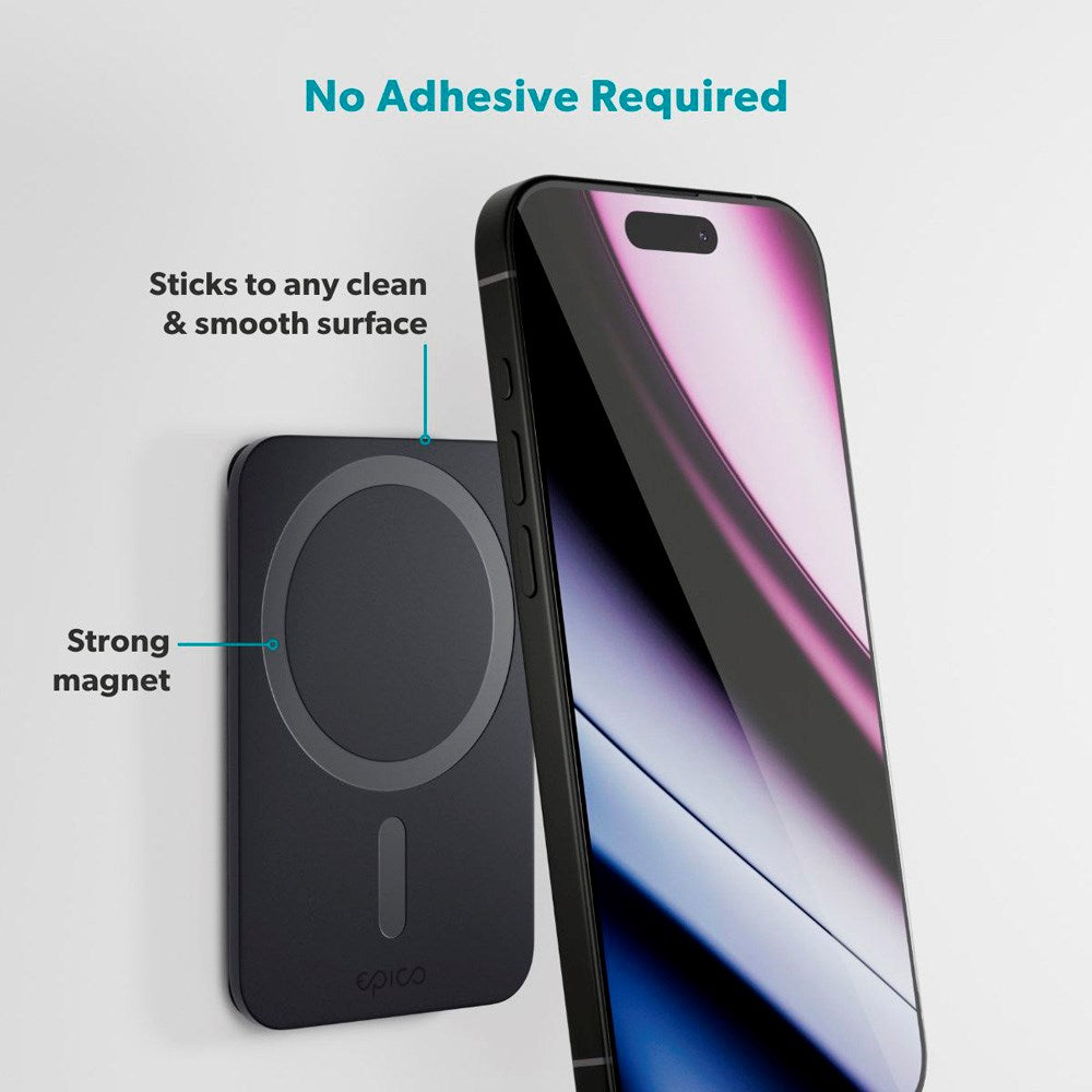 Epico Mag+ Suction Mobilholder - MagSafe Kompatibel - Black