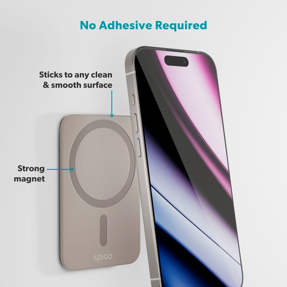 Epico Mag+ Suction Mobilholder - MagSafe Kompatibel - Titanium