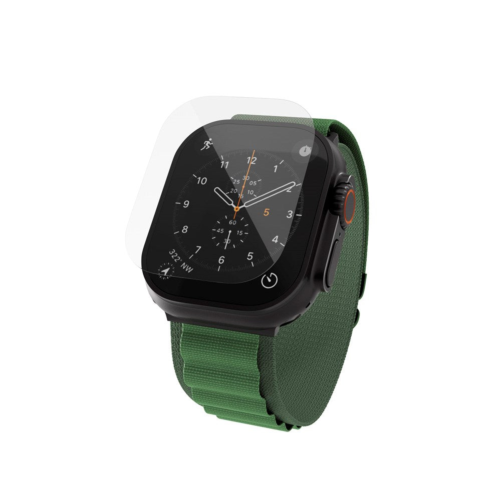 Apple Watch Ultra 3 / 2 / 1 (49mm) Epico SlimCeramic 3D Glass m. Installasjonsverktøy - Gjennomsiktig