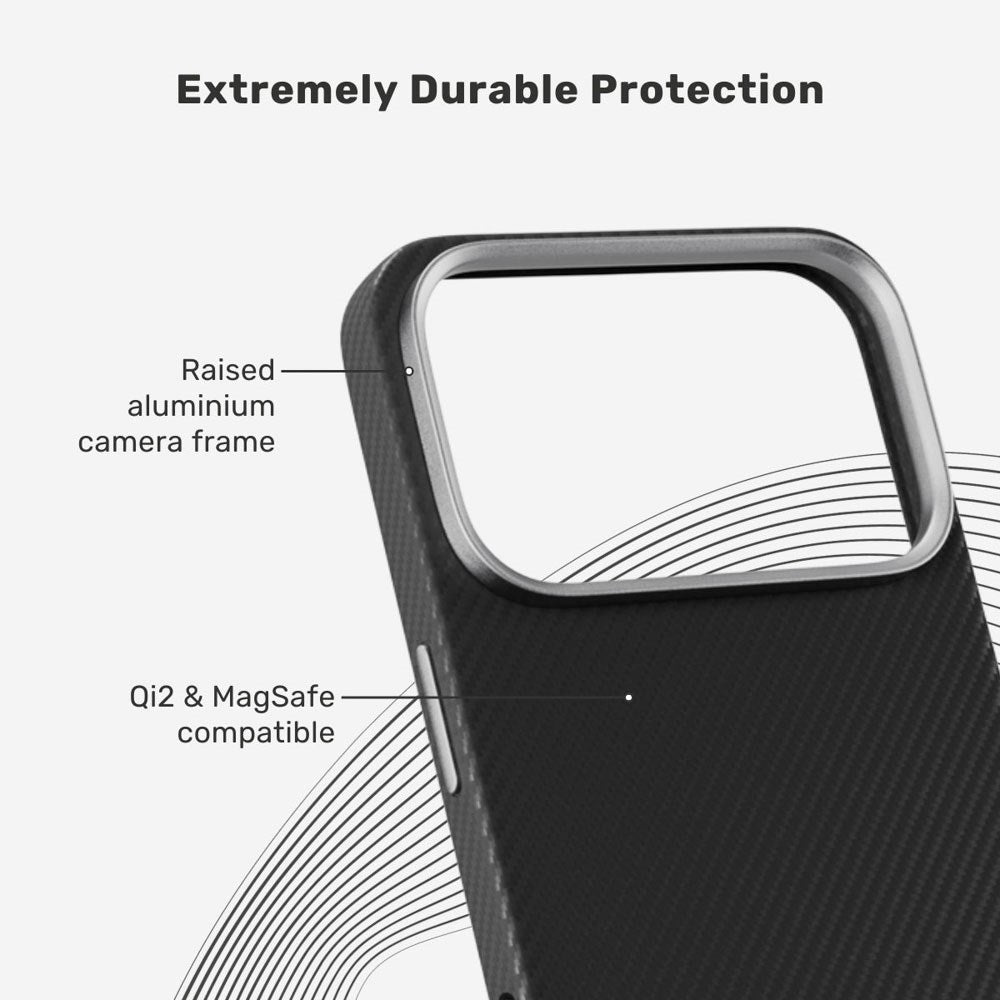 iPhone 17 Pro Max Epico UNUM FlexAramid Mag+ Deksel - MagSafe Kompatibel - Svart