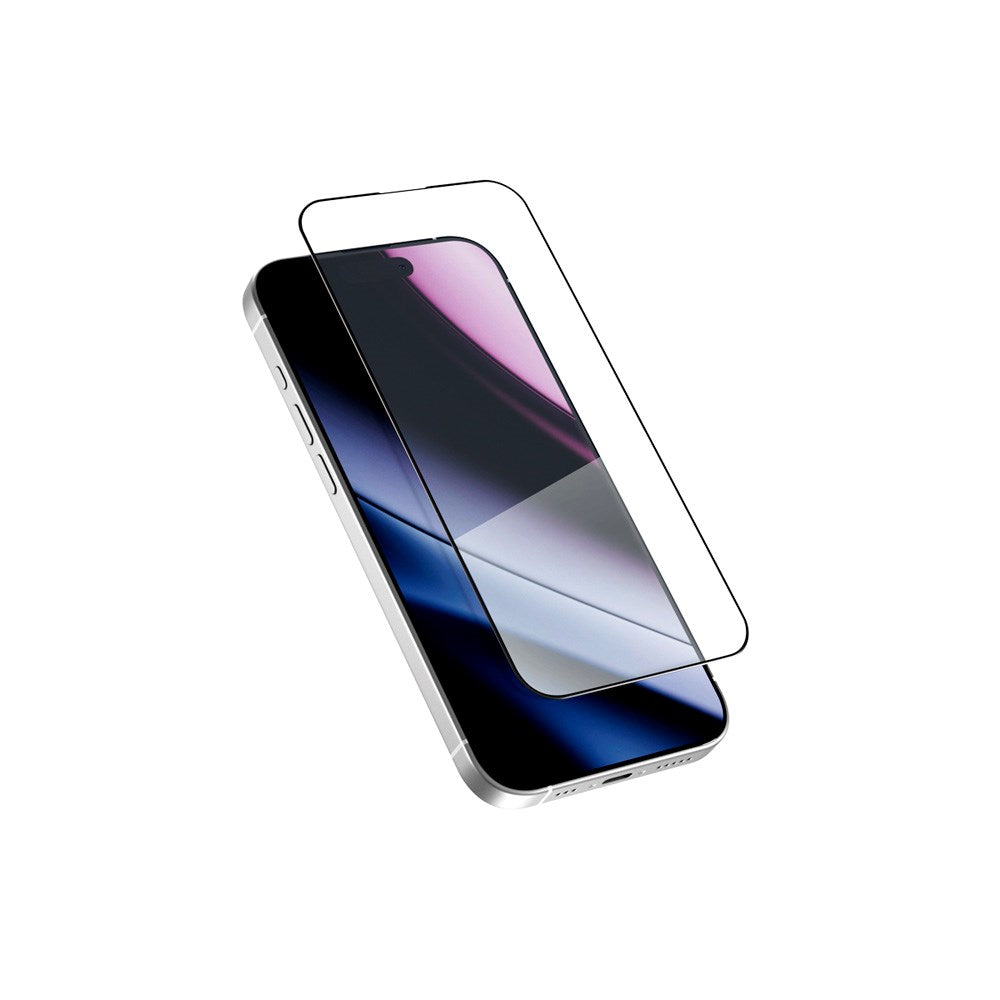 iPhone 16 / 15 / 14 Pro Epico AntiReflective Glass 3D Skjermbeskyttelsesglass m. Monteringsramme - Gjennomsiktig