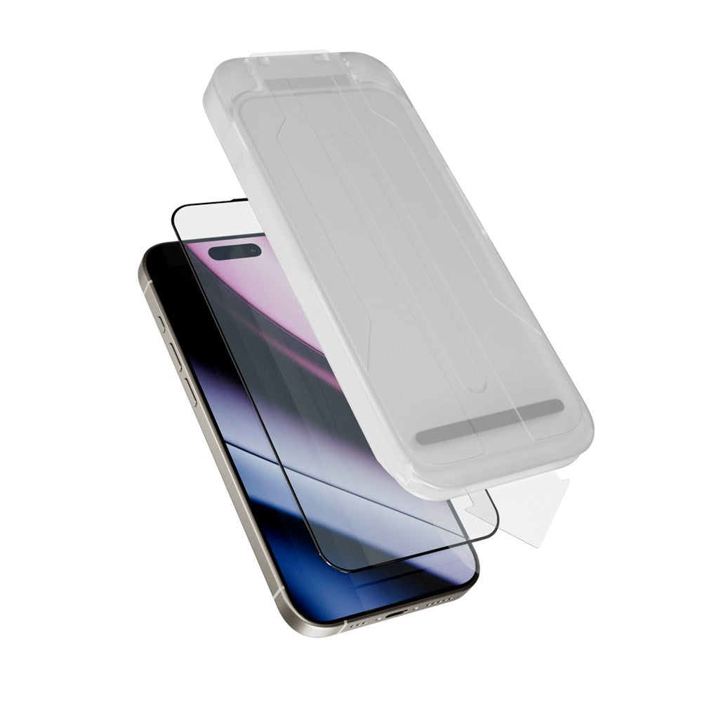 iPhone 16 Pro Max Epico Hero Glass 3D Skjermbeskyttelsesglass m. Monteringsramme - Gjennomsiktig