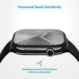 Apple Watch SE / 6 / 5 / 4 (40mm) Epico 3D+ Flexiglass m. Installasjonsramme - Gjennomsiktig / Svart Kant