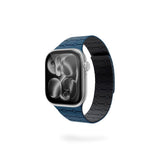 Apple Watch (38/40/SE/41/42) Epico Magnetic+ Silikone Klokkereim - Blå / Svart