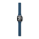 Apple Watch (42/44/SE/45/46/49) Epico Magnetic+ Silikone Klokkereim - Blå / Svart
